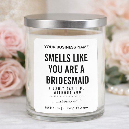 Smells Like Bridesmaid Candle| ブライズメイドプロポーズ スクエアシール
