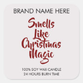 Smells Like Christmas Magic Candle Labels スクエアシール (正面)