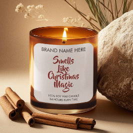 Smells Like Christmas Magic Candle Labels スクエアシール