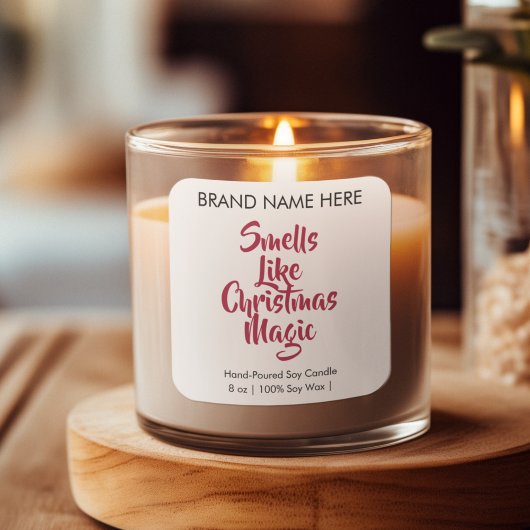 Smells Like Christmas Magic | Modern Candle Labels スクエアシール