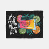 Smells Like Day Drinking _4  フリースブランケット (正面(横))