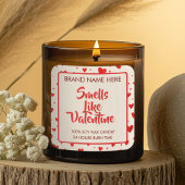 Smells Like Valentine Custom Candle Labels  スクエアシール