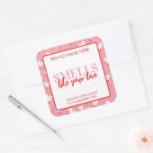 Smells Like Your Kisses Valentine Candle Label  スクエアシール (封筒)