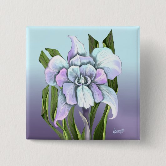 Smeraldoフラワーボタン 缶バッジ (正面)