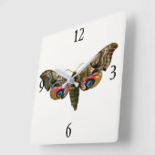 Smerinthus ocellata - Ead Hawk-Moth – カラーイメージ スクエア壁時計 (傾斜)