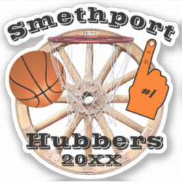 Smethoport Hubers Wheel #1ファンバスケットボールとネット シール