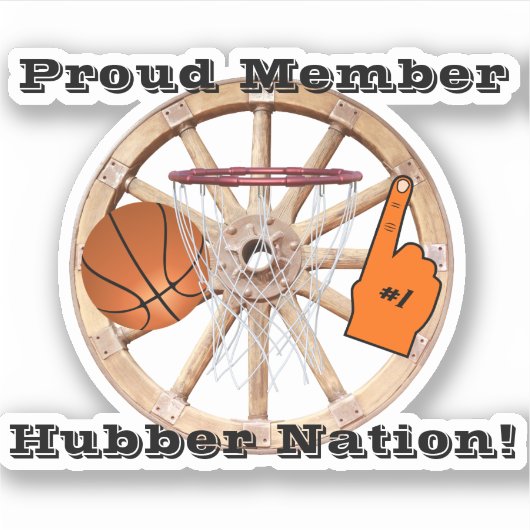 Smethport Hubers Hubber Nationバスケットボールファン シール (正面)