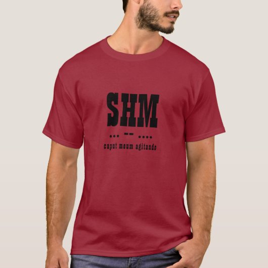 SMH Shaking My Head Abbreviation, Morse Code Latin Tシャツ (正面)