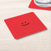 SMILE :) スクエアペーパーコースター (アングル)
