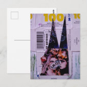 Smile 100 Mixed Media Collage ポストカード (正面/裏面)