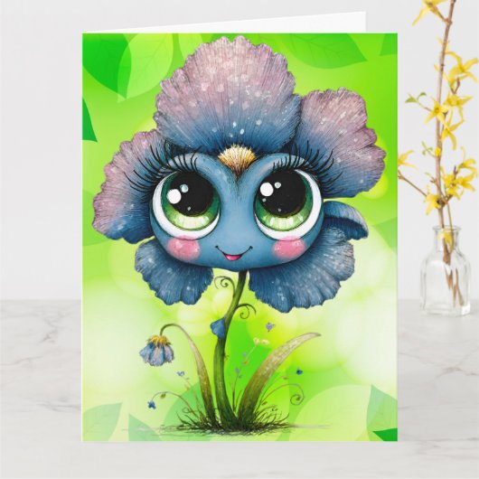 * Smile-Add your special message * カード (黄色い花)