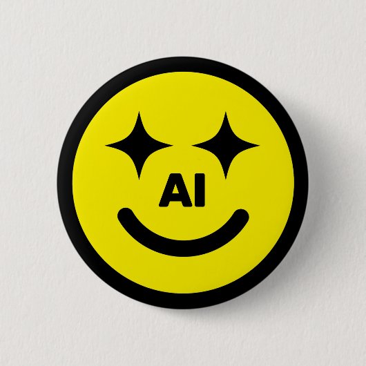 Smile AI™ ボタン 缶バッジ (正面)