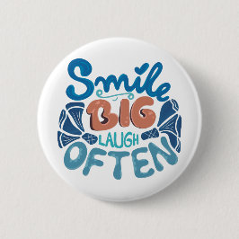Smile Big Laugh Often Throw Pillow Button 缶バッジ