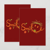 Smile Brush Style Line Art | サンクスカード 3.5"x5 サンキューカード (正面/裏面)