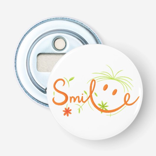 Smile Brush Style Line Art | Bottle Opener 栓抜き (正面)