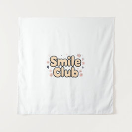 Smile Club パステルかわいいアート タペストリー