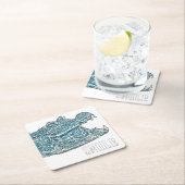 Smile Crocodile  スクエアペーパーコースター (インサイチュ)