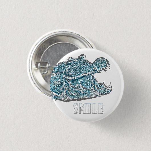 Smile Crocodile  缶バッジ (正面&裏面)