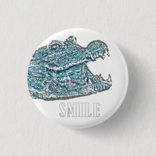 Smile Crocodile  缶バッジ (正面)