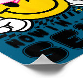 Smile face 7th birthday was 6 7 checkered bruh ポスター (角)