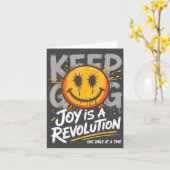 Smile Face Optimism Good Energy Mental Health Awar カード (黄色い花)