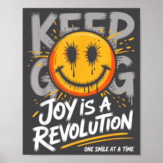 Smile Face Optimism Good Energy Mental Health Awar ポスター (正面)