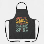 Smile Healthy Spine Chiropractor Quote Design エプロン (正面)