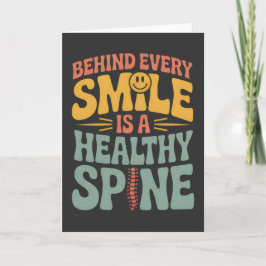 Smile Healthy Spine Chiropractor Quote Design カード