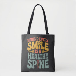 Smile Healthy Spine Chiropractor Quote Design トートバッグ