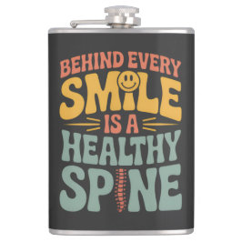 Smile Healthy Spine Chiropractor Quote Design フラスク