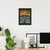 Smile Healthy Spine Chiropractor Quote Design ポスター (ホームオフィス)