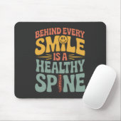 Smile Healthy Spine Chiropractor Quote Design マウスパッド (マウス)