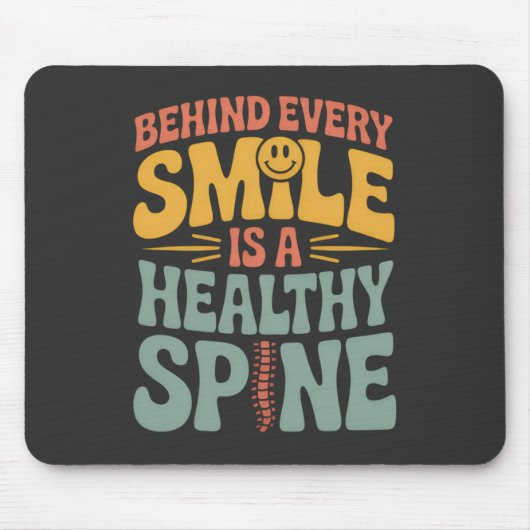 Smile Healthy Spine Chiropractor Quote Design マウスパッド (正面)