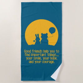 Smile, hope, courage ビーチタオル