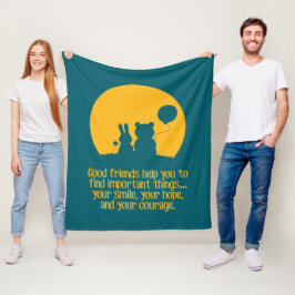 Smile, hope, courage フリースブランケット