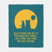 Smile, hope, courage フリースブランケット (正面)