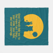 Smile, hope, courage フリースブランケット (正面(横))