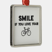 Smile If You Love Your Bike メタルオーナメント (右)