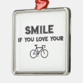 Smile If You Love Your Bike メタルオーナメント (左)