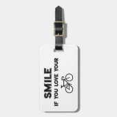 Smile If You Love Your Bike ラゲッジタグ (正面縦)