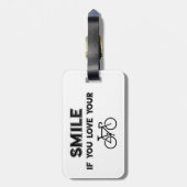 Smile If You Love Your Bike ラゲッジタグ (裏面縦)