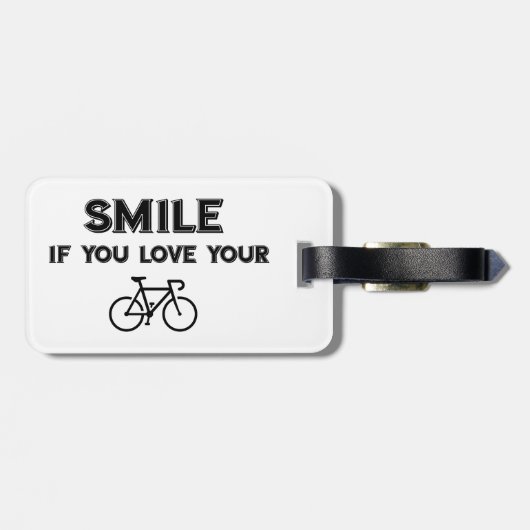 Smile If You Love Your Bike ラゲッジタグ (裏面横)