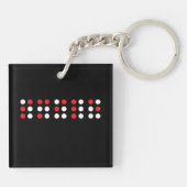 Smile in braille code, Brailleschrift voor blinden キーホルダー (裏面)