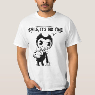 Smile It’s Ink Time Creepy Cartoon Ink Demon Graph Tシャツ