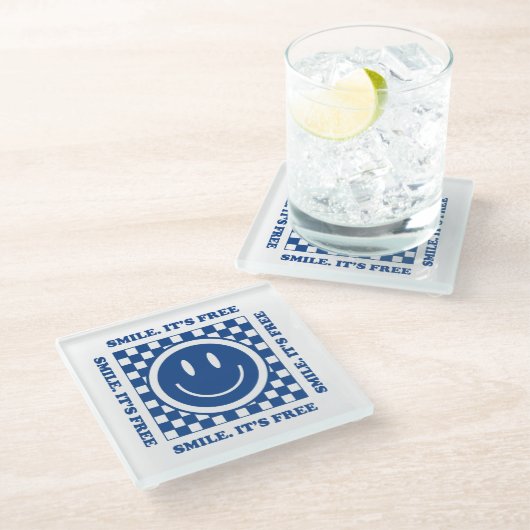 Smile It's Free ガラスコースター (アングル)