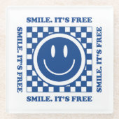 Smile It's Free ガラスコースター (正面)