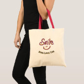 Smile Jesus Loves You キリスト教の名言 トートバッグ (正面(商品))