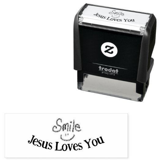 Smile Jesus Loves You Christian  セルフインキングスタンプ (インサイチュ)