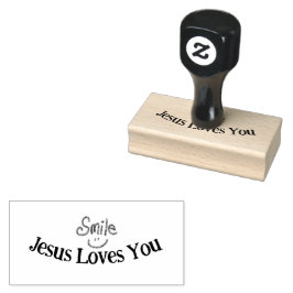 Smile Jesus Loves You Christian  ラバースタンプ