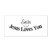 Smile Jesus Loves You Christian  ラバースタンプ (インプリント)